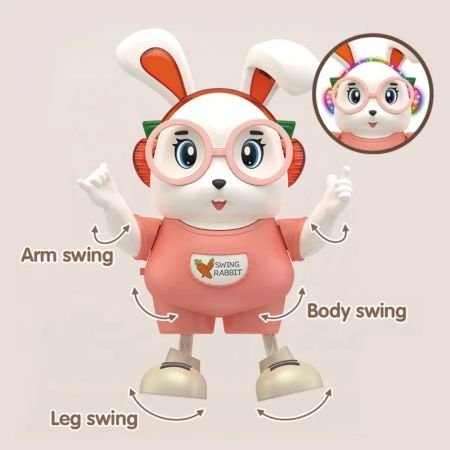 Dancing Rabbit Toy with Music - Pink